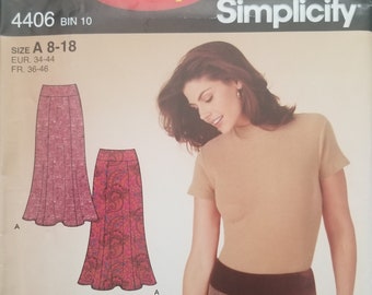 Simplicity 4406 Misses SKIRT Size 8-18 UNCUT