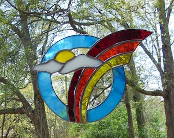 Rainbow After the Storm  Stained Glass Suncatcher