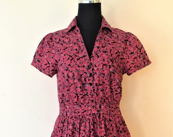 H&M Flowered Cotton Print Dress