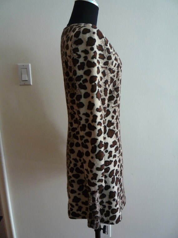 Stretch Terry Animal Print Dress - image 3