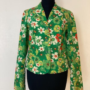 Vintage Cotton Floral Print Jacket