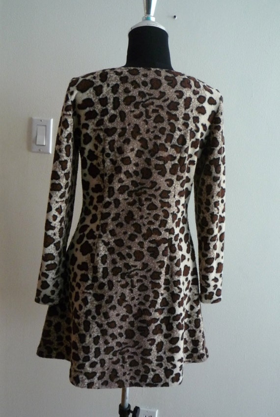 Stretch Terry Animal Print Dress - image 2