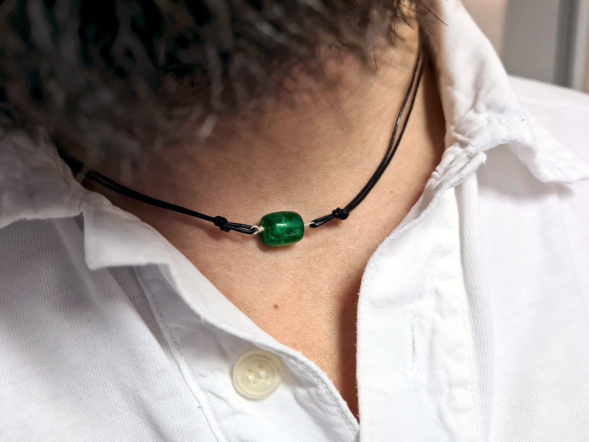 Mens Jade Beads Necklace, Black Sandalwood Beads, Canadian Nephrite Ja –  Jennifer Jade Shop