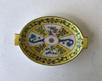 Vtg Atiq HEREND 7783 Yellow Ashtray - Yellow - the Herend Yellow Dynasty, scarce