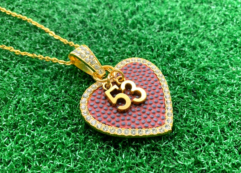 Gold BLING Authentic Football Necklace W/ Real Ball Real Etsy