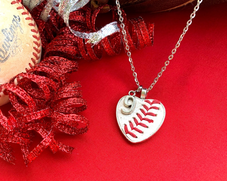 Authentic Baseball Necklace W/ Seams Real Baseball Jewelry Etsy