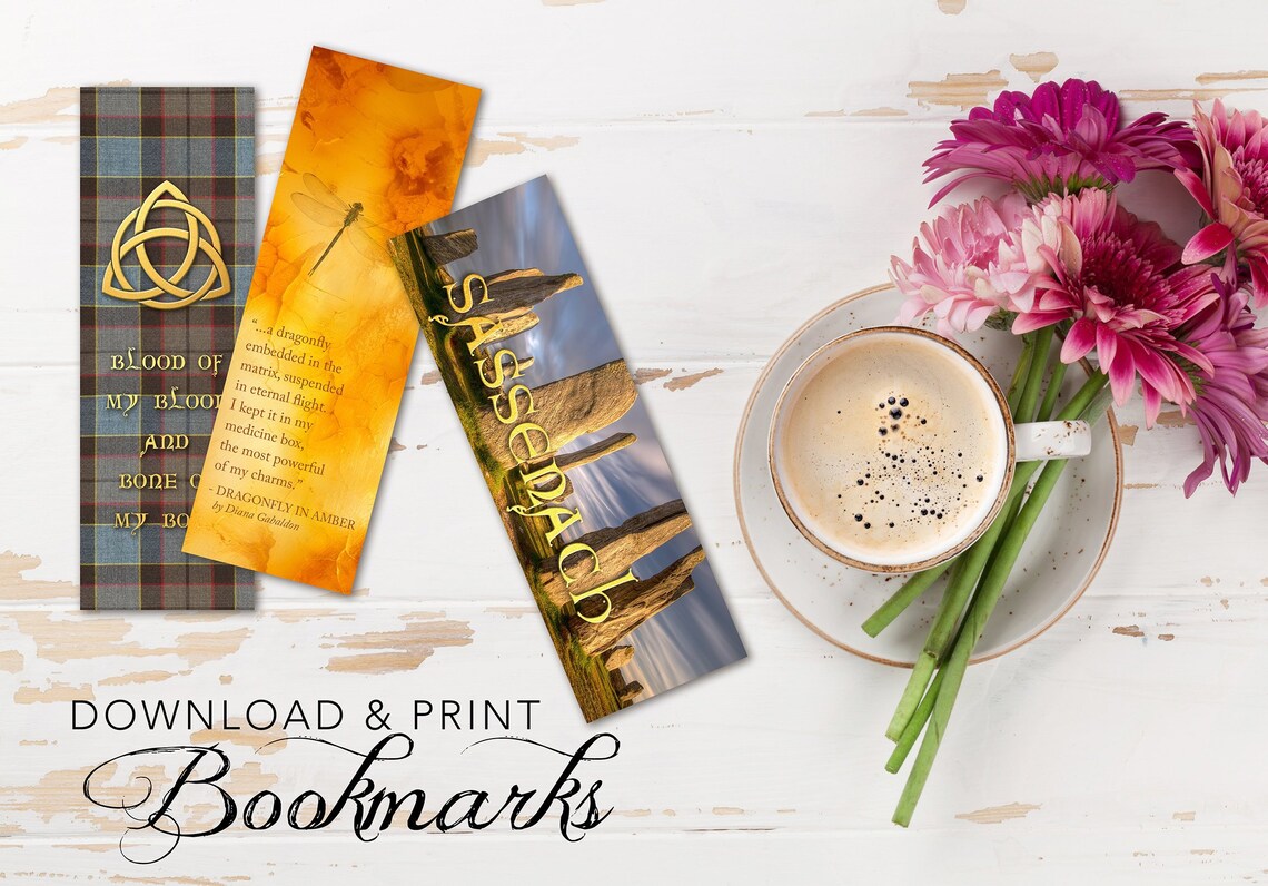 Outlander Inspired Bookmark PDF Download You Get All 3 DIY | Etsy
