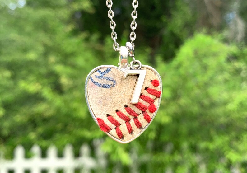 Authentic Baseball Necklace W/ Seams / Laces Real Baseball Etsy