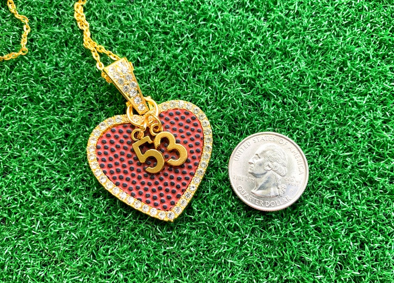 Gold BLING Authentic Football Necklace W/ Real Ball Real Etsy