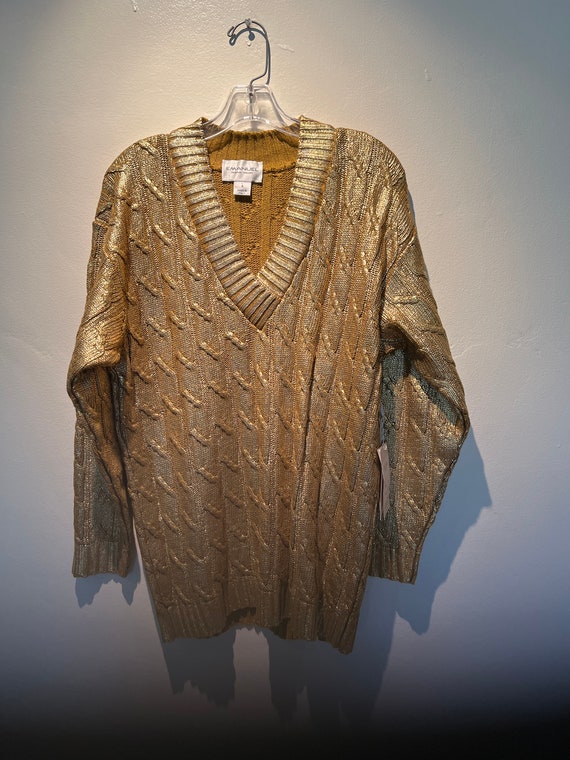 NWT Vintage 80’s Ungaro Gold Sweater - image 1