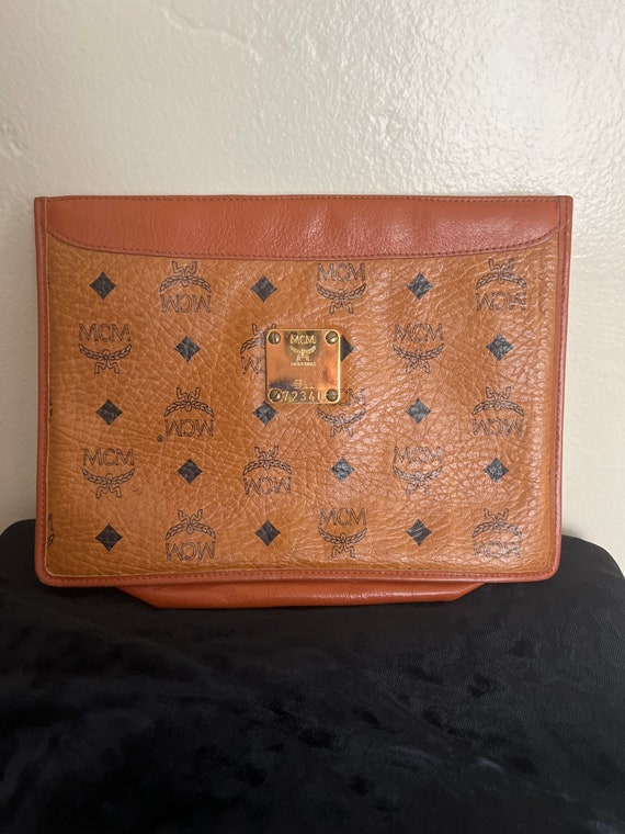 Vintage 1980’s MCM Visetos Pouch Cognac.