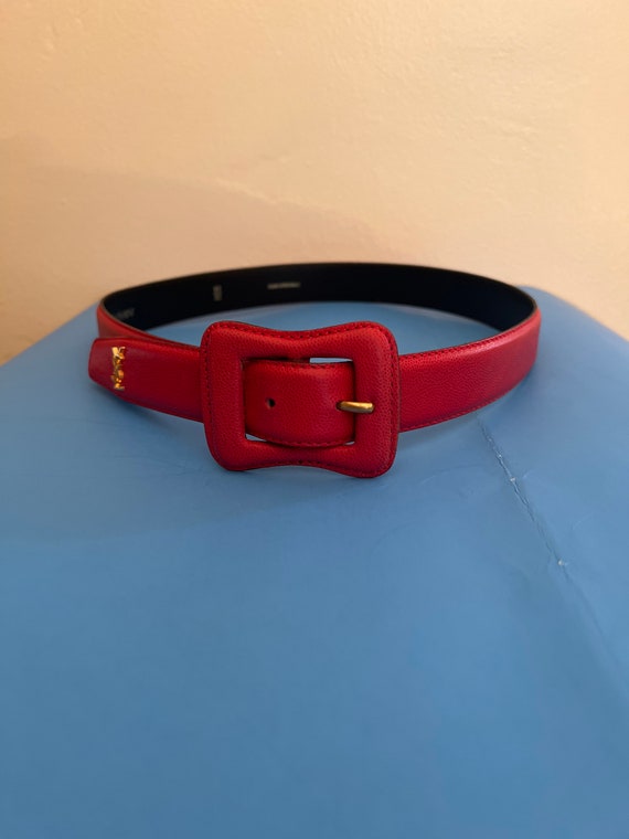 1990s Yves Saint Laurent Black Belt with Gold Rings – Style & Salvage