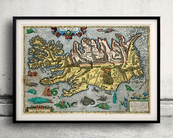 Iceland Map - Ortellius - 1585 - SKU 0326