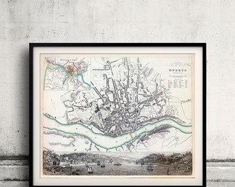 Map of Oporto - Porto - 1833 - SKU 0333