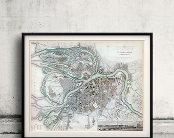 Plan of St Petersburg - Russia - 1834 - SKU 0350