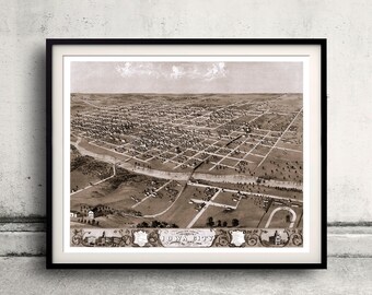 Map of Iowa City - Iowa - 1868 - SKU 0306
