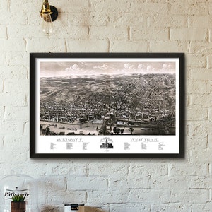 Perspectiefkaart van Albany - New York - 1879 - SKU 0320