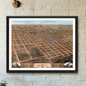 Mappa di Monmouth - Contea di Warren - Illinois - 1869 - SKU 0308