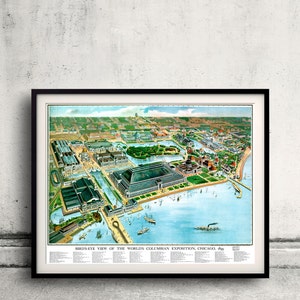 Vogelauge von Chicago - Illinois - 1893 - SKU 0279
