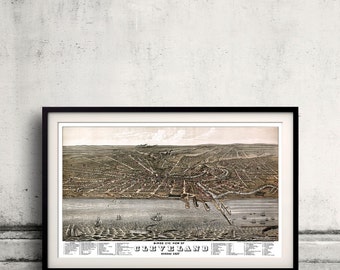 Bird's eye view of Cleveland - Ohio - 1877 - SKU 0174