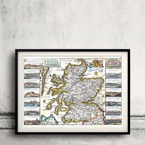 Landkarte Schottland - Geografisch Ecosse Ratelband - 1747 - SKU 0171
