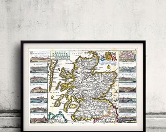 Map of Scotland - Geographicus Ecosse ratelband - 1747 - SKU 0171