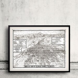 Vogelperspektive von Colorado Springs - Colorado - 1909 - Versandkostenfrei - SKU 0194