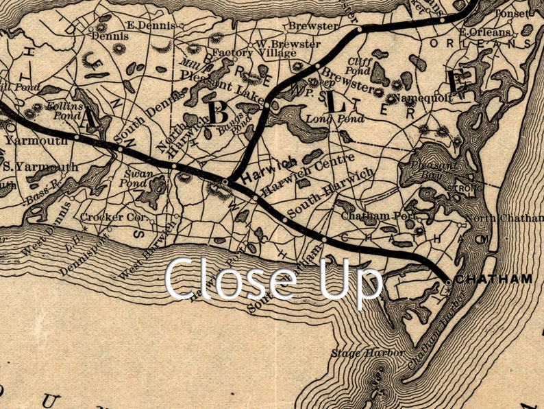 Sectional Map of New York New Haven and Hartford Railroad Etsy