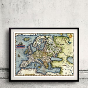 Map of Europe by Abraham Ortelius - 1571 - SKU 0224