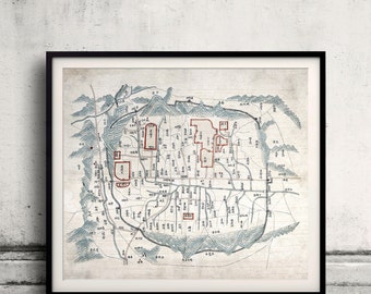 Map of Seoul - South Korea - 1800 - SKU 0303