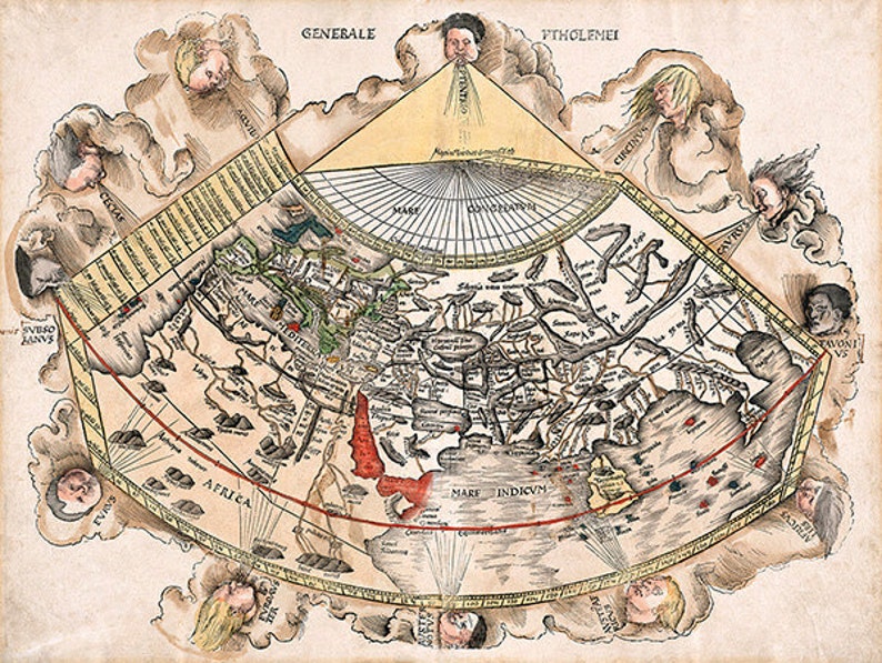 World map Generale Ptholemei by Martin Waldseemüller 1513 SKU 0004 image 3