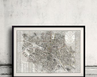 Map of Paris, France - 1823 - SKU 0299