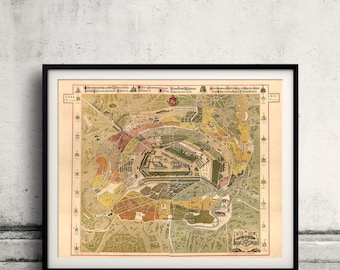 Map of Moscow- 1882 - SKU 0292