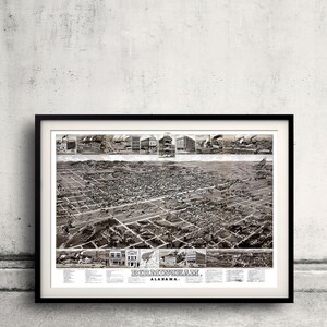 Vue à vol d’oiseau de Birmingham - Alabama - 1885 - SKU 0258