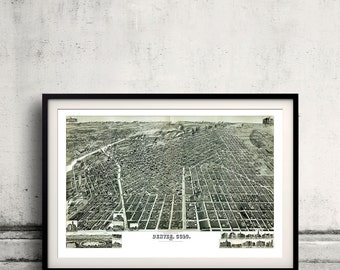 Bird's eye view of Denver - Colorado - 1889 - SKU 0247