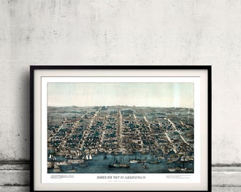 Bird's eye view of Alexandria - Virginia - 1863 - SKU 0136