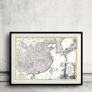 Kaart van China, Korea, Japan en Formosa - Bonne - 1770 - SKU 0026