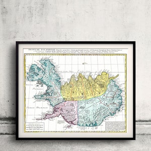 Map of Iceland - 1761 - SKU 0122
