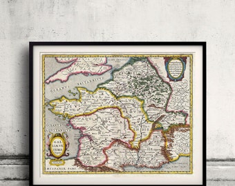 Map of France - Gaul in Antiquity - Geographicus Galliae - Jansson - 1657 - SKU 0032