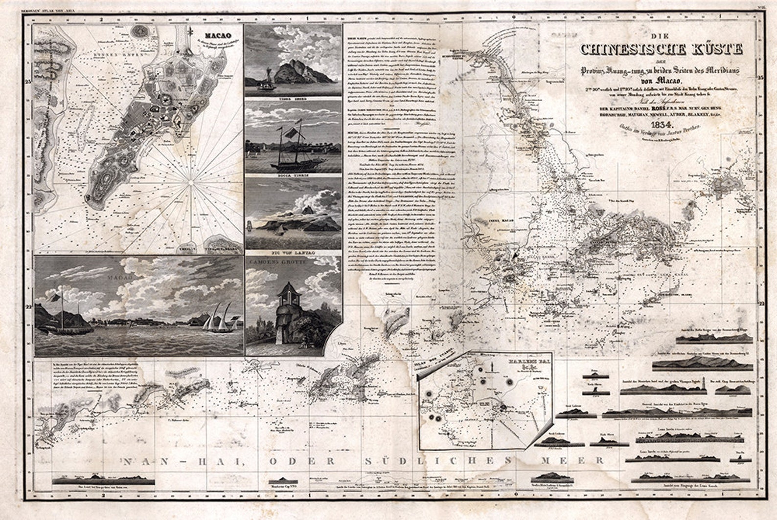 Map of Macao, Hong Kong and Pearl River Estuary - 1834 - SKU 0304 - Etsy