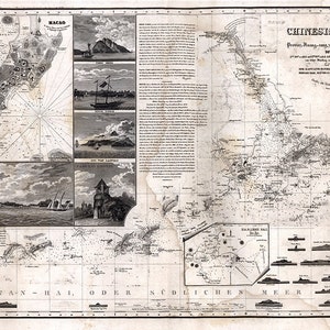 Map of Macao, Hong Kong and Pearl River Estuary - 1834 - SKU 0304 - Etsy