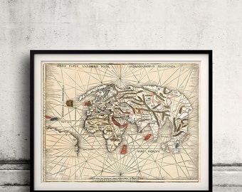 World map by Martin Waldseemüller - 1513 - SKU 0003