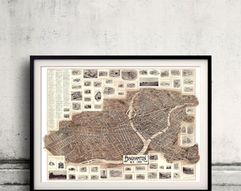 Bird's eye view of Binghamton - New York - 1901 - SKU 0168