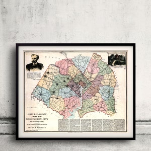Carte de la ville de Washington - 1891 - SKU 0276