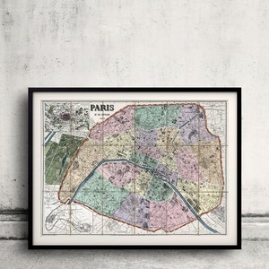 Map of Paris, France - 1878 - SKU 0300