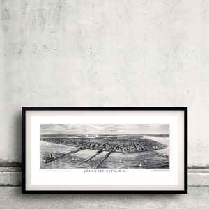 Bird's eye view of Atlantic City - New Jersey - 1906 - FREE SHIPPING - SKU 0138