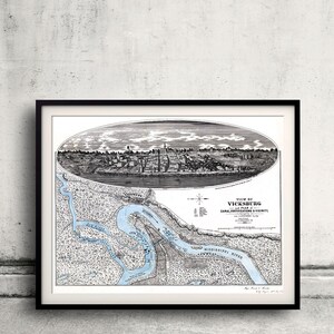 Vicksburg - Fortifications map - Mississippi - 1863 - SKU 0025
