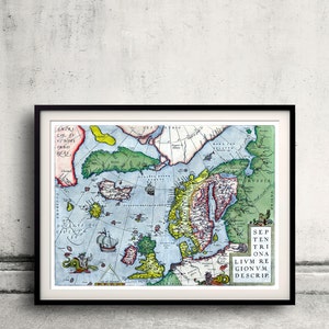 Map of Northern Europe - Ortelius - 1570 - SKU 0268