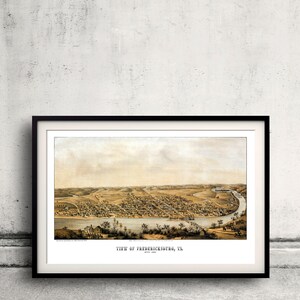 Bird&#39;s eye view of Fredericksburg - Virginia - 1862 - SKU 0202