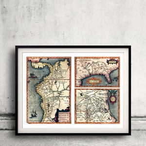 Landkarte der Gold produzierenden Region Peru, Florida und Der Guastecan Region von Abraham Ortelius - 1584 - SKU 0230